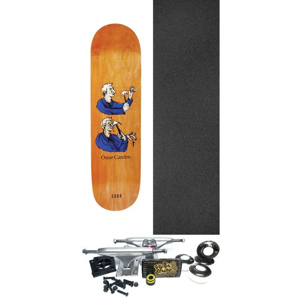Sour Solution Skateboards Oscar Candon Carpenter Skateboard Deck - 8.37" x 32.01" - Complete Skateboard Bundle